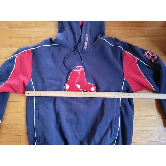 Majestic Boston Red Sox Hoodie Pullover Sweatshirt Blue MLB Embroidered Logo Med - Picture 12 of 13